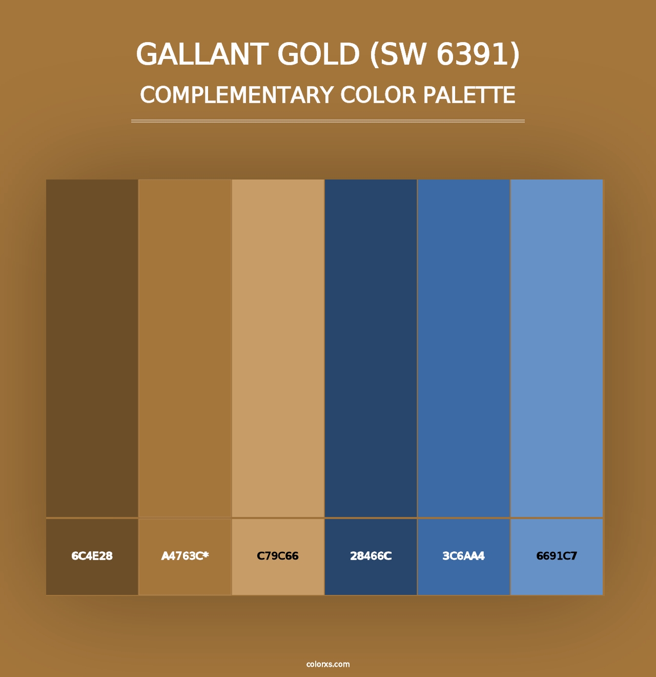 Gallant Gold (SW 6391) - Complementary Color Palette