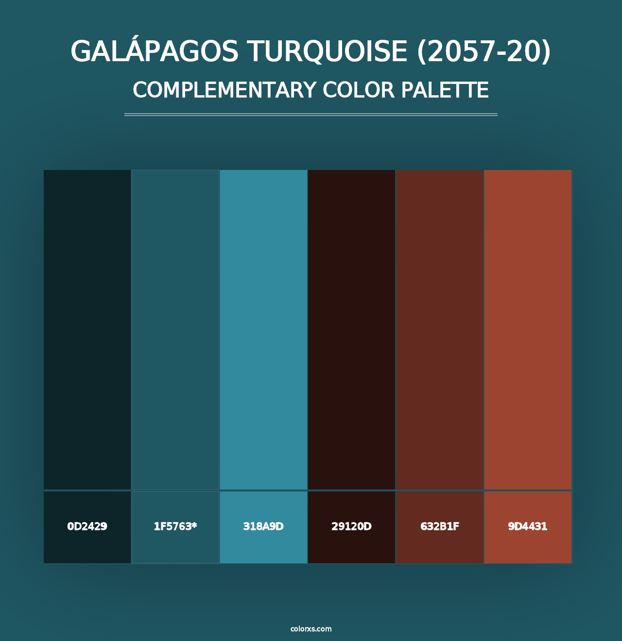 Galápagos Turquoise (2057-20) - Complementary Color Palette