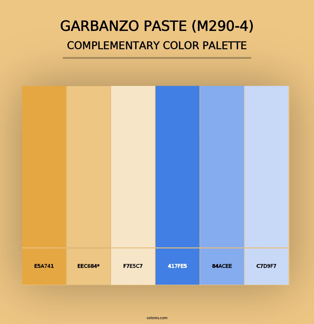 Garbanzo Paste (M290-4) - Complementary Color Palette