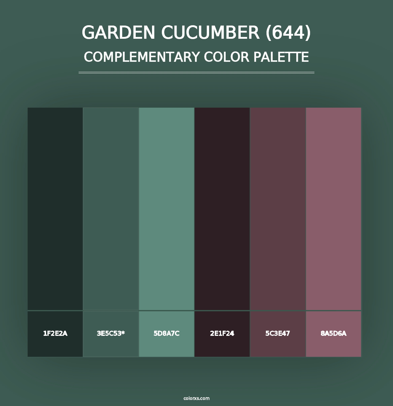 Garden Cucumber (644) - Complementary Color Palette