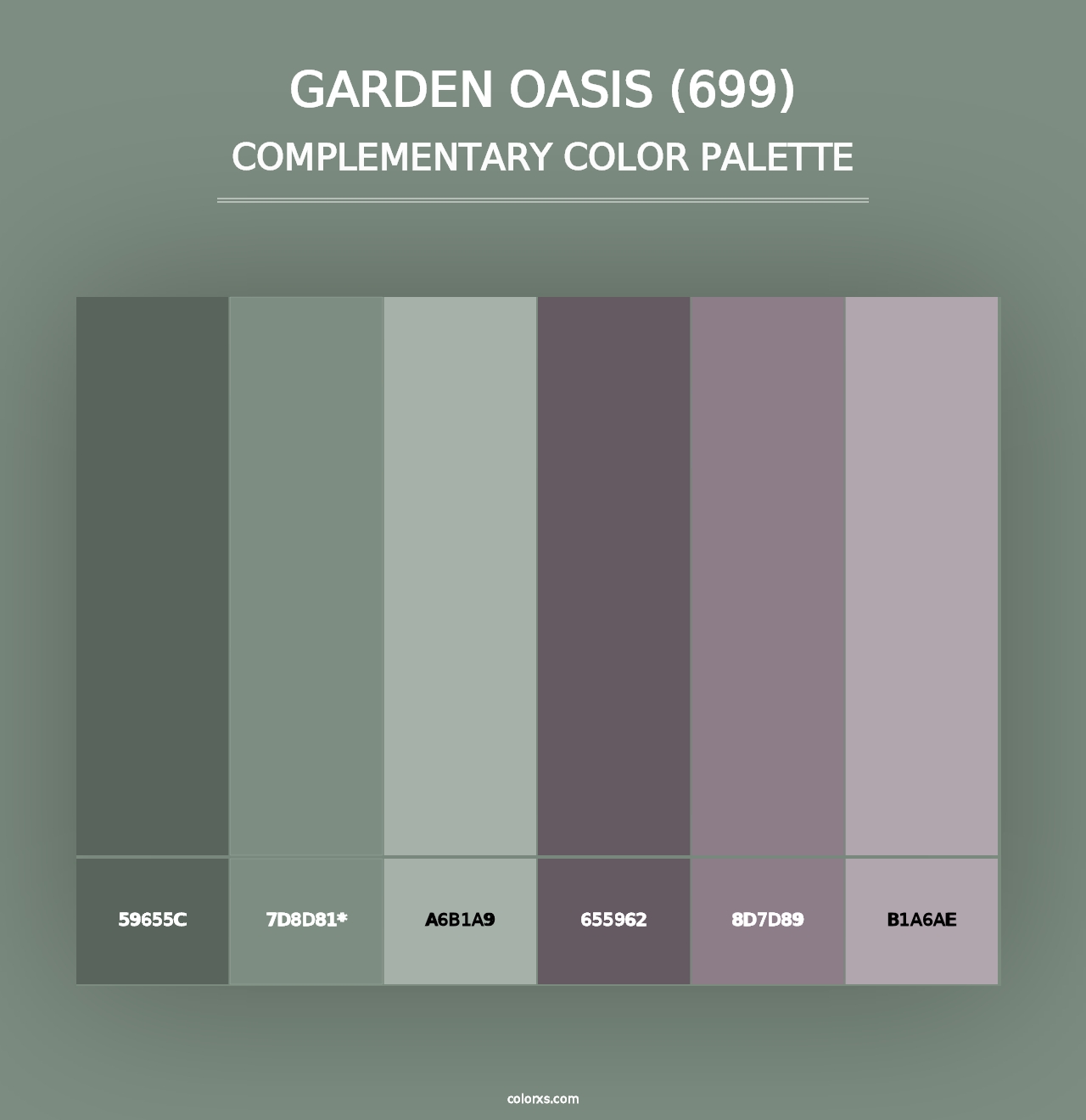 Garden Oasis (699) - Complementary Color Palette