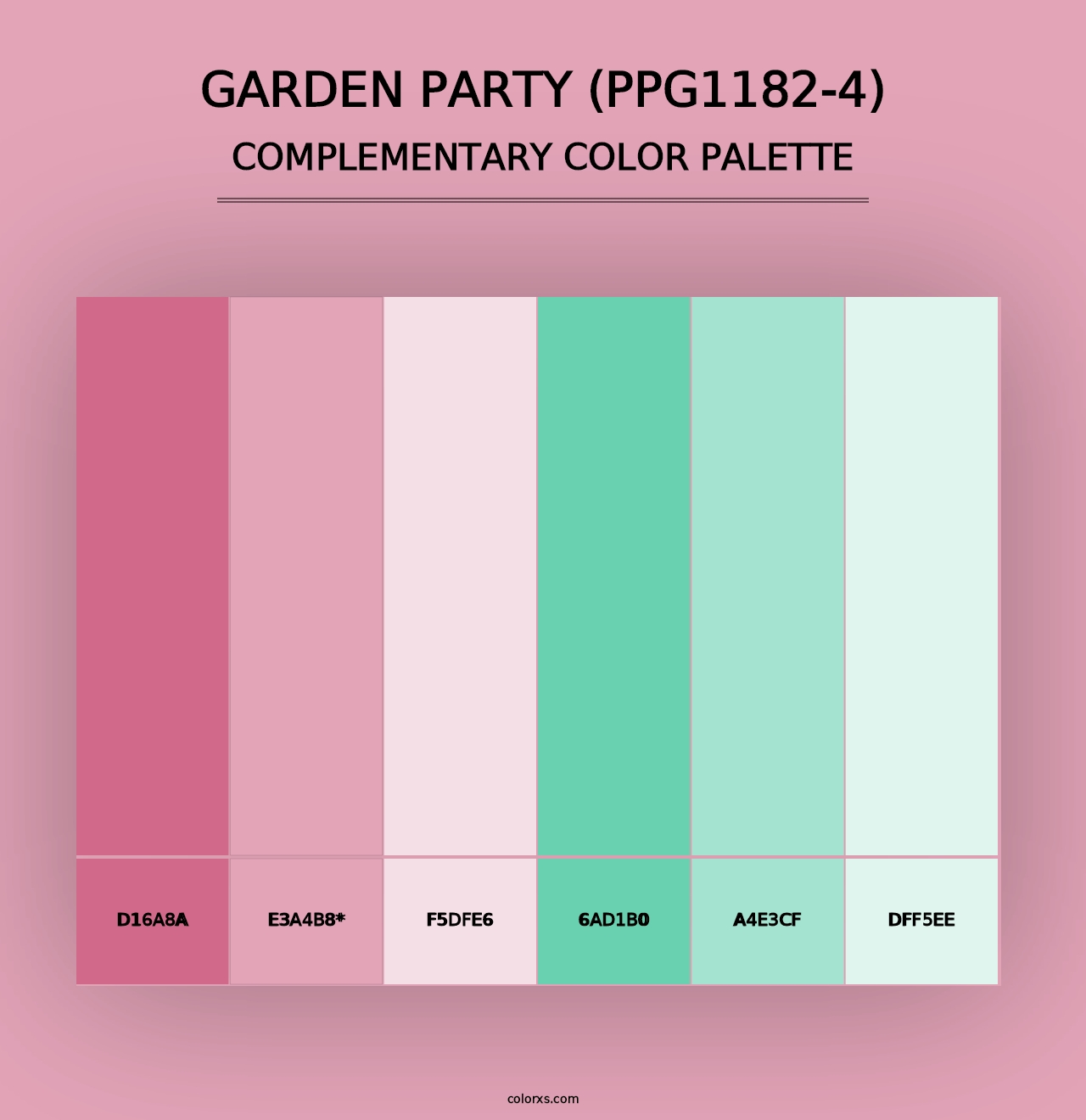 Garden Party (PPG1182-4) - Complementary Color Palette