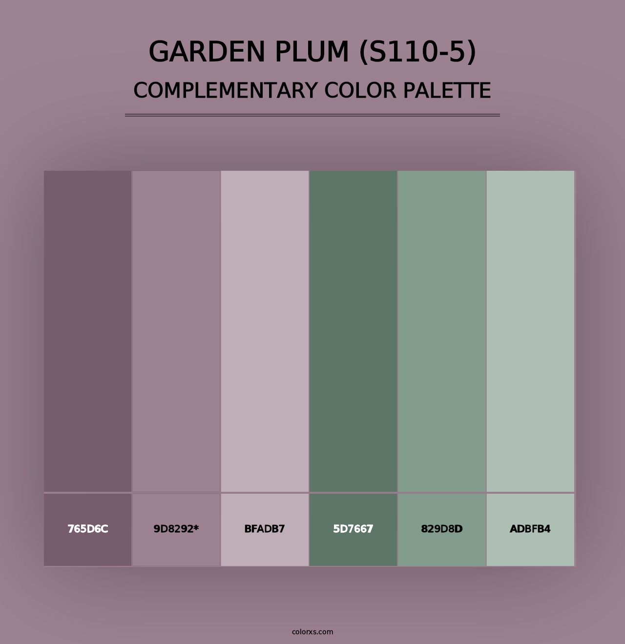 Garden Plum (S110-5) - Complementary Color Palette