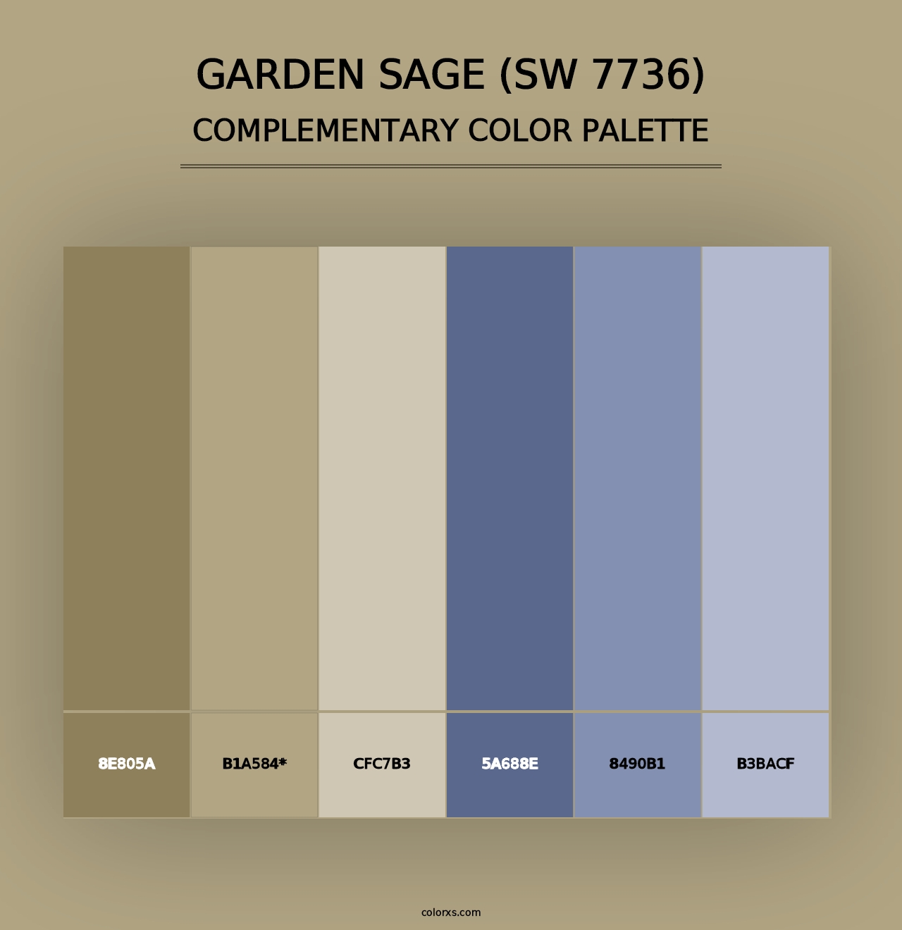 Garden Sage (SW 7736) - Complementary Color Palette