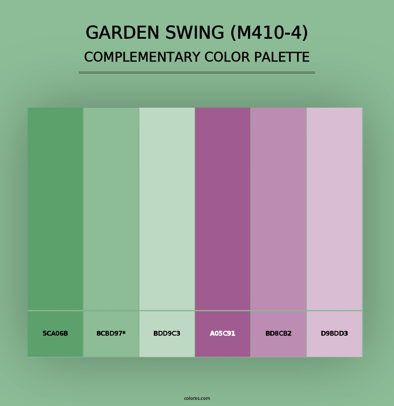 Garden Swing (M410-4) - Complementary Color Palette