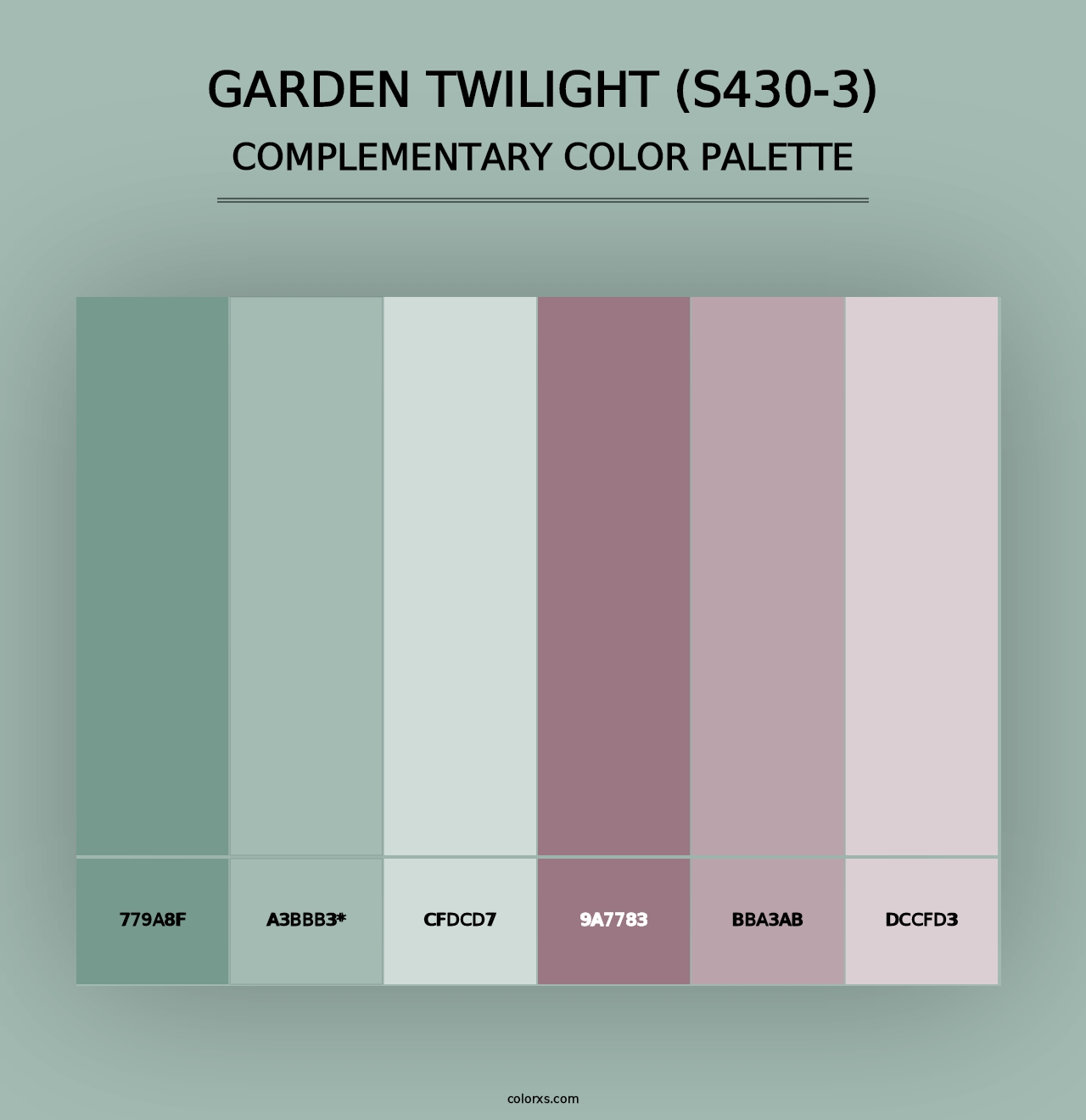 Garden Twilight (S430-3) - Complementary Color Palette