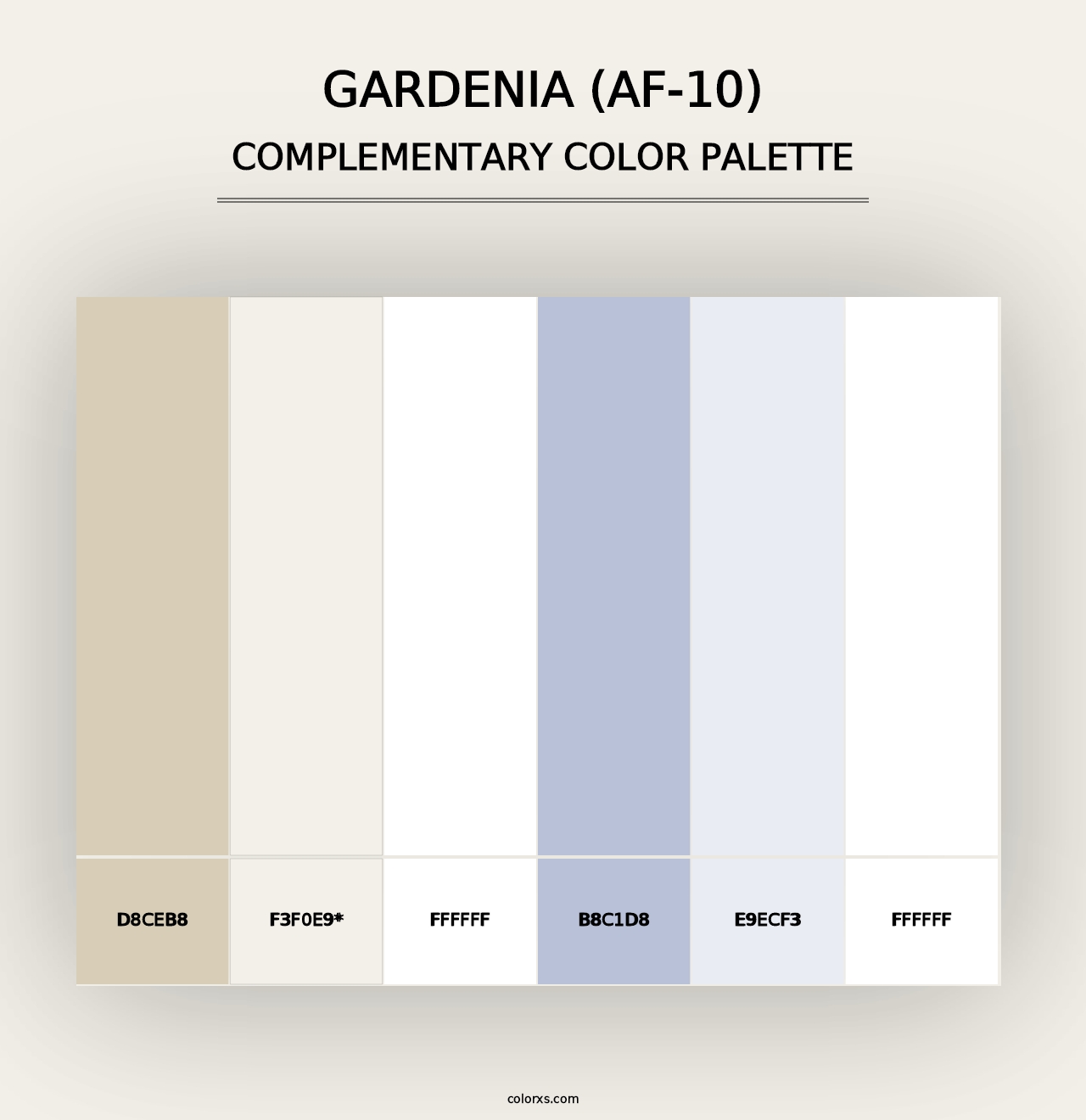 Gardenia (AF-10) - Complementary Color Palette