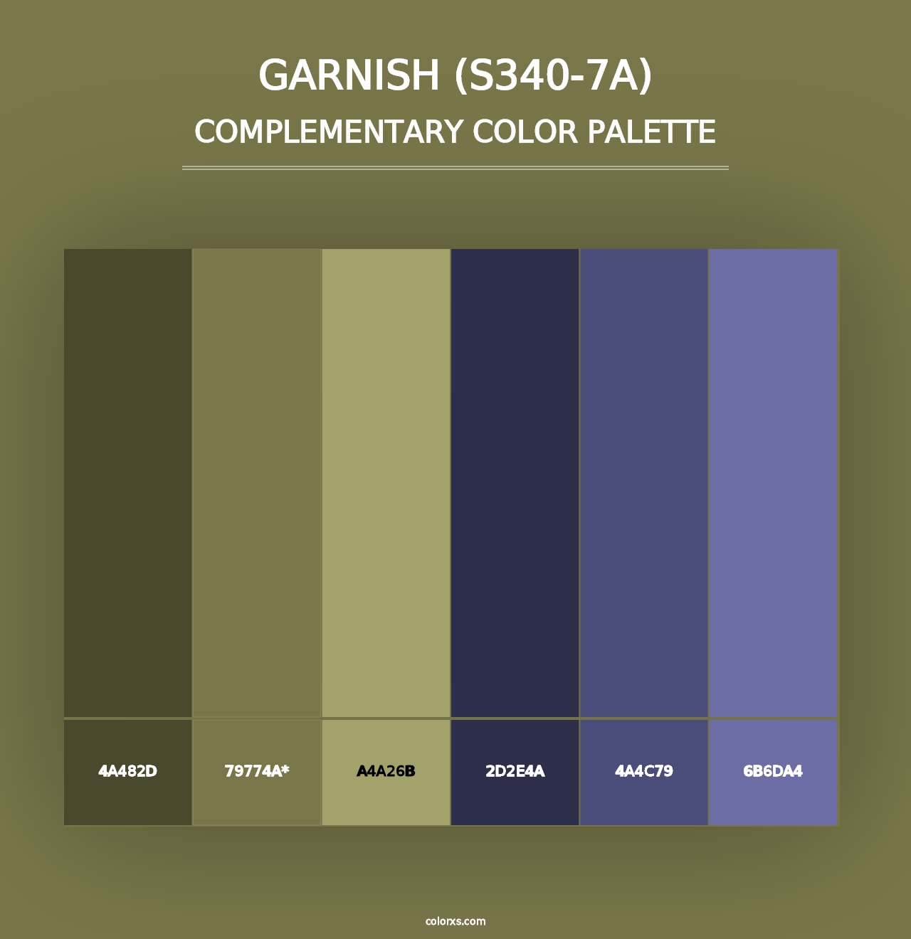 Garnish (S340-7A) - Complementary Color Palette