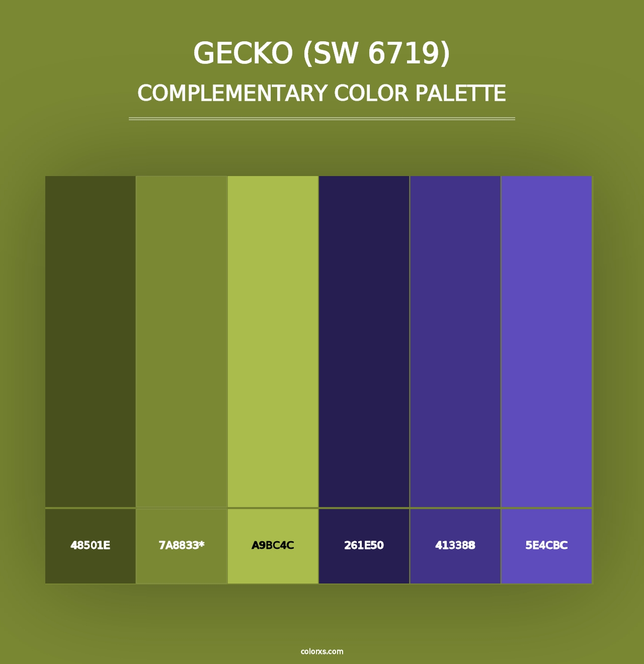 Gecko (SW 6719) - Complementary Color Palette