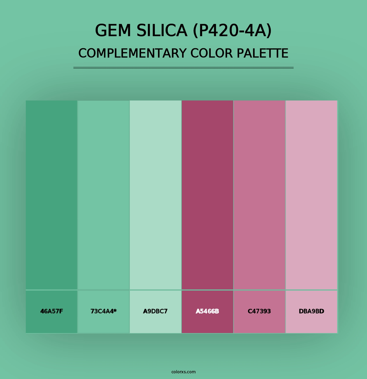 Gem Silica (P420-4A) - Complementary Color Palette