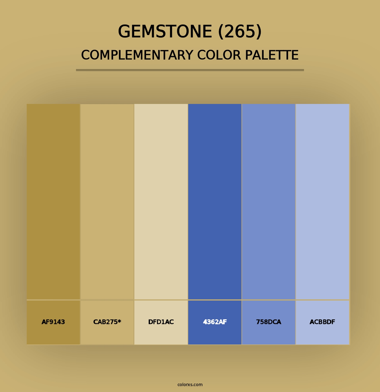 Gemstone (265) - Complementary Color Palette