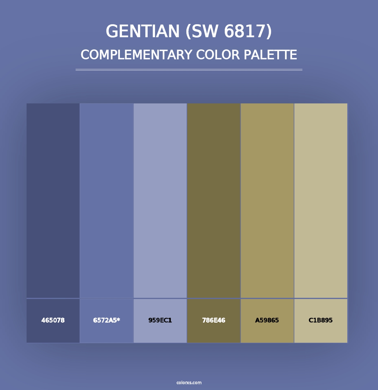 Gentian (SW 6817) - Complementary Color Palette