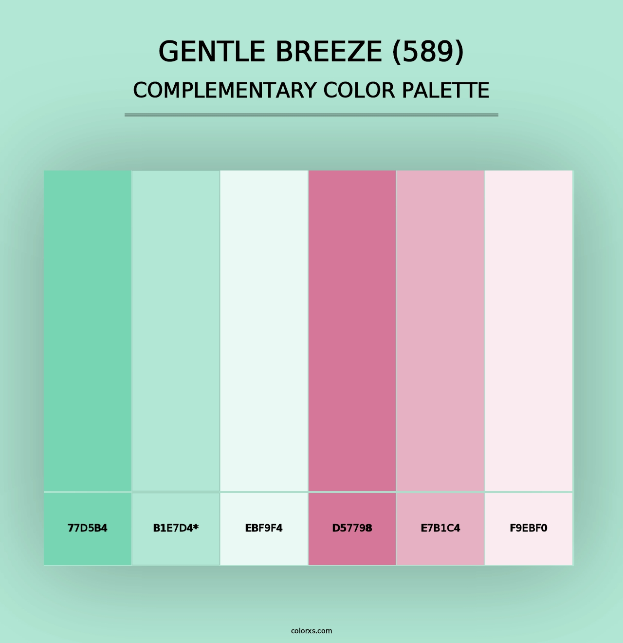 Gentle Breeze (589) - Complementary Color Palette