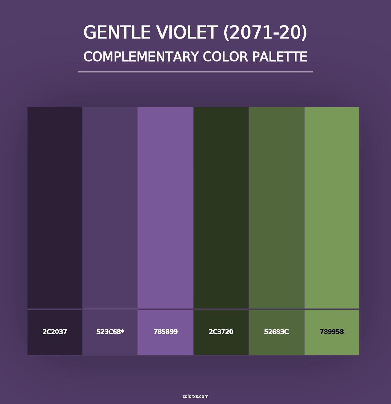 Gentle Violet (2071-20) - Complementary Color Palette