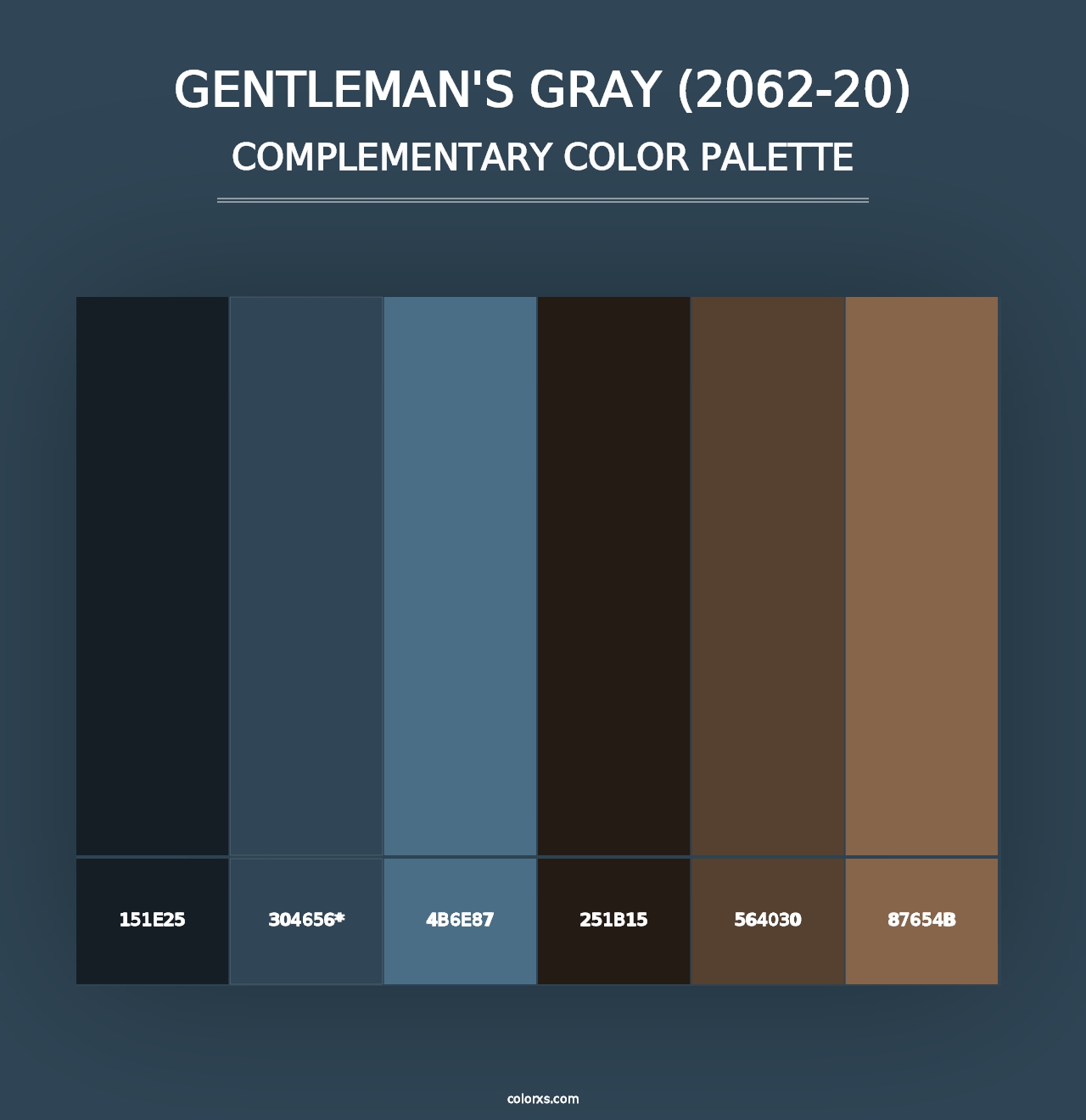 Gentleman's Gray (2062-20) - Complementary Color Palette