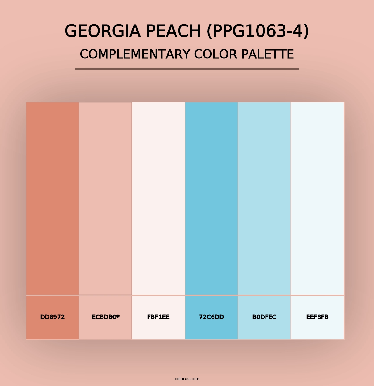 Georgia Peach (PPG1063-4) - Complementary Color Palette