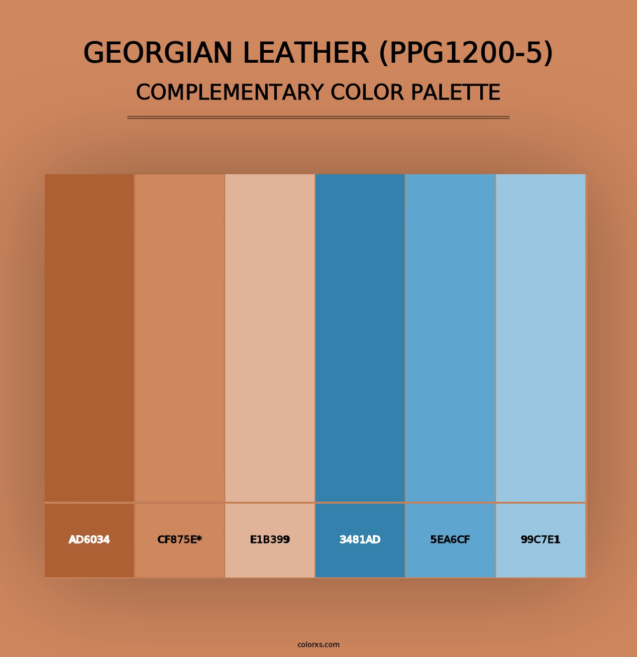 Georgian Leather (PPG1200-5) - Complementary Color Palette