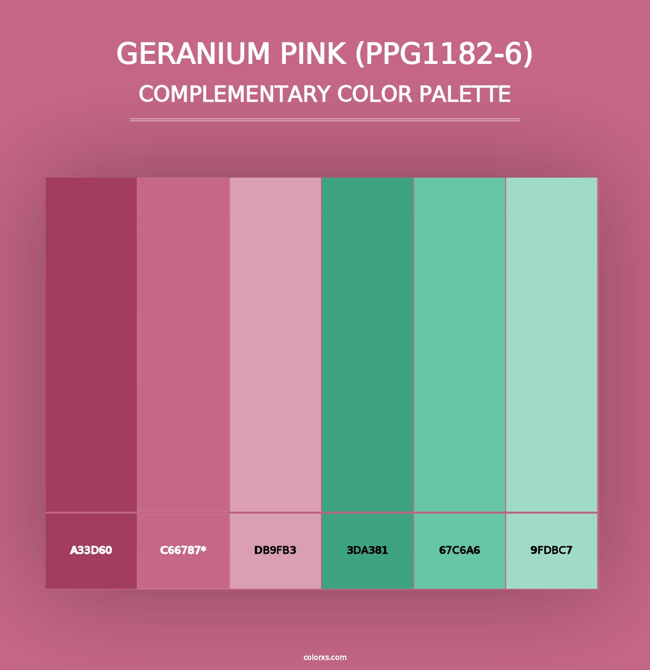 Geranium Pink (PPG1182-6) - Complementary Color Palette