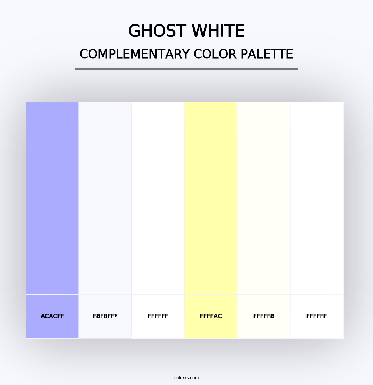 Ghost White - Complementary Color Palette