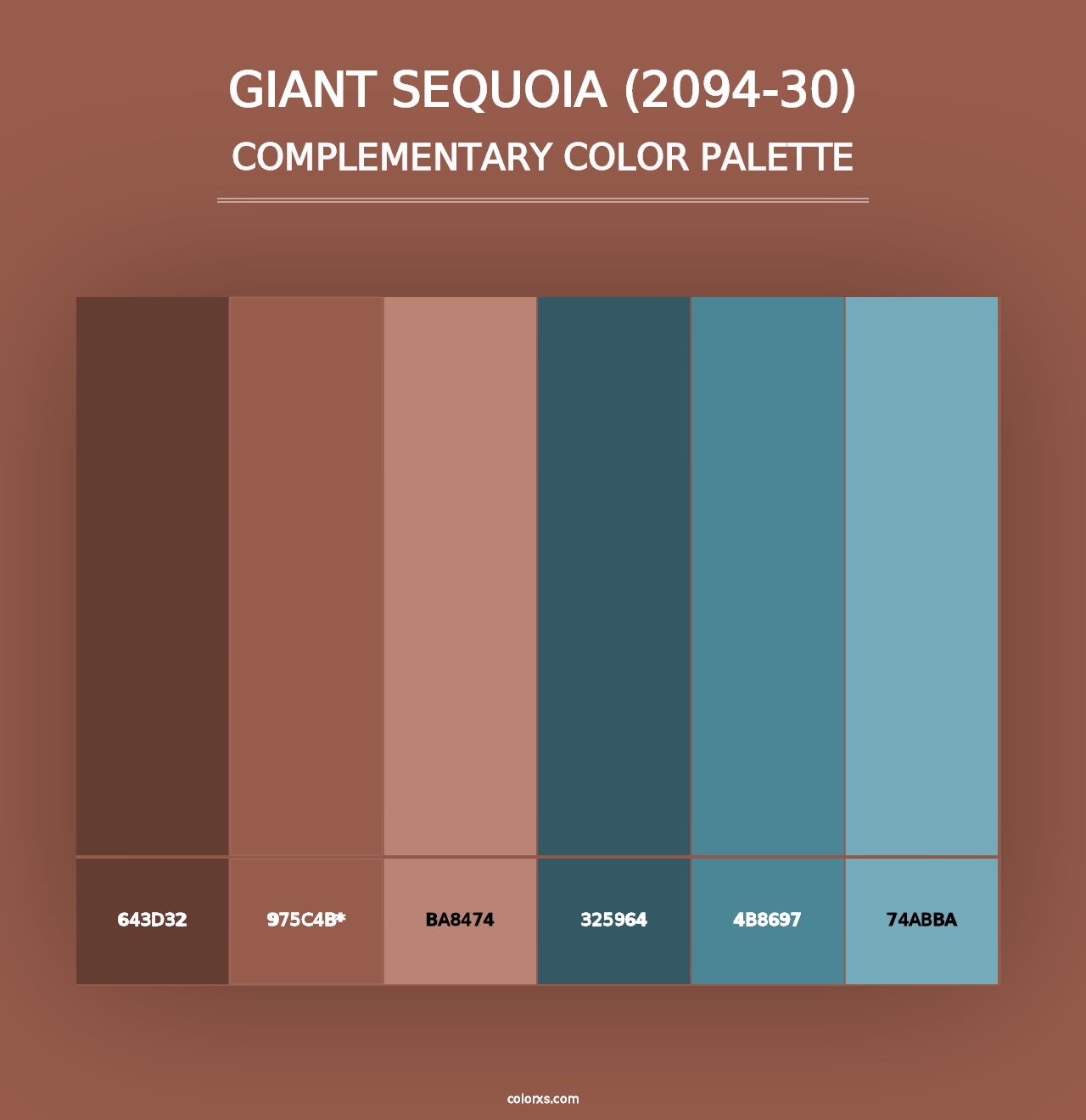 Giant Sequoia (2094-30) - Complementary Color Palette