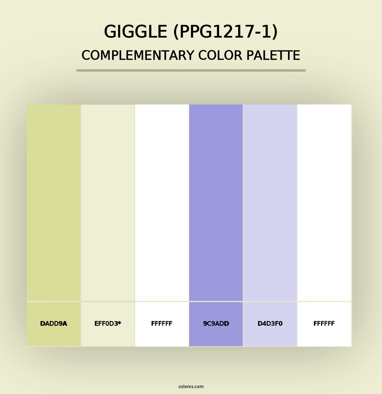 Giggle (PPG1217-1) - Complementary Color Palette