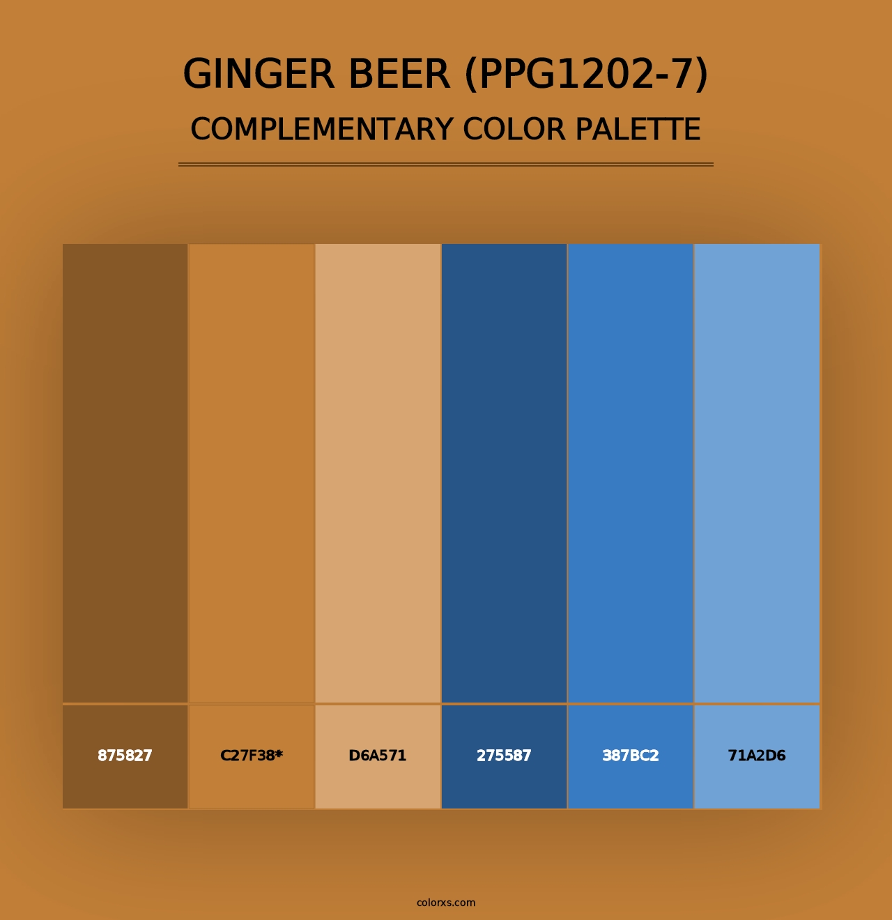 Ginger Beer (PPG1202-7) - Complementary Color Palette