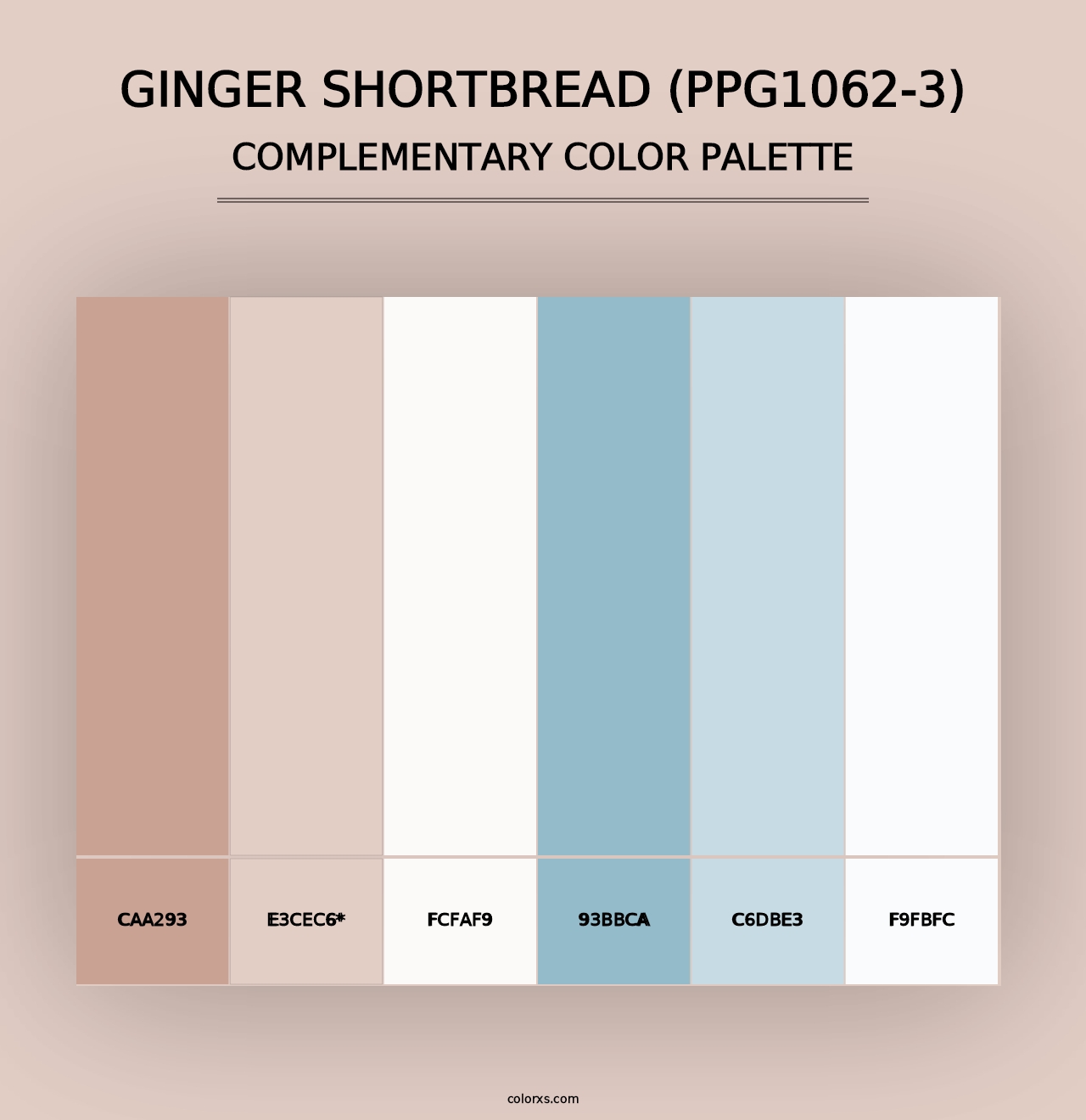 Ginger Shortbread (PPG1062-3) - Complementary Color Palette