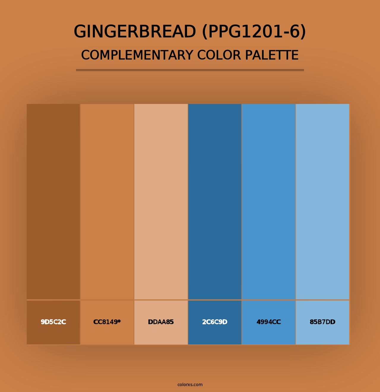 Gingerbread (PPG1201-6) - Complementary Color Palette