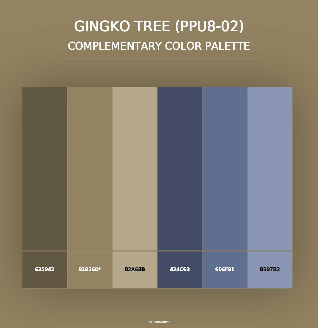 Gingko Tree (PPU8-02) - Complementary Color Palette