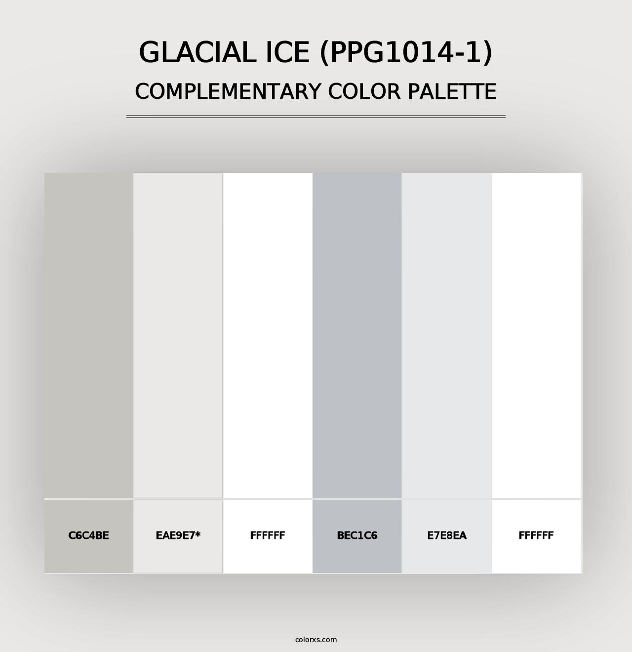 Glacial Ice (PPG1014-1) - Complementary Color Palette