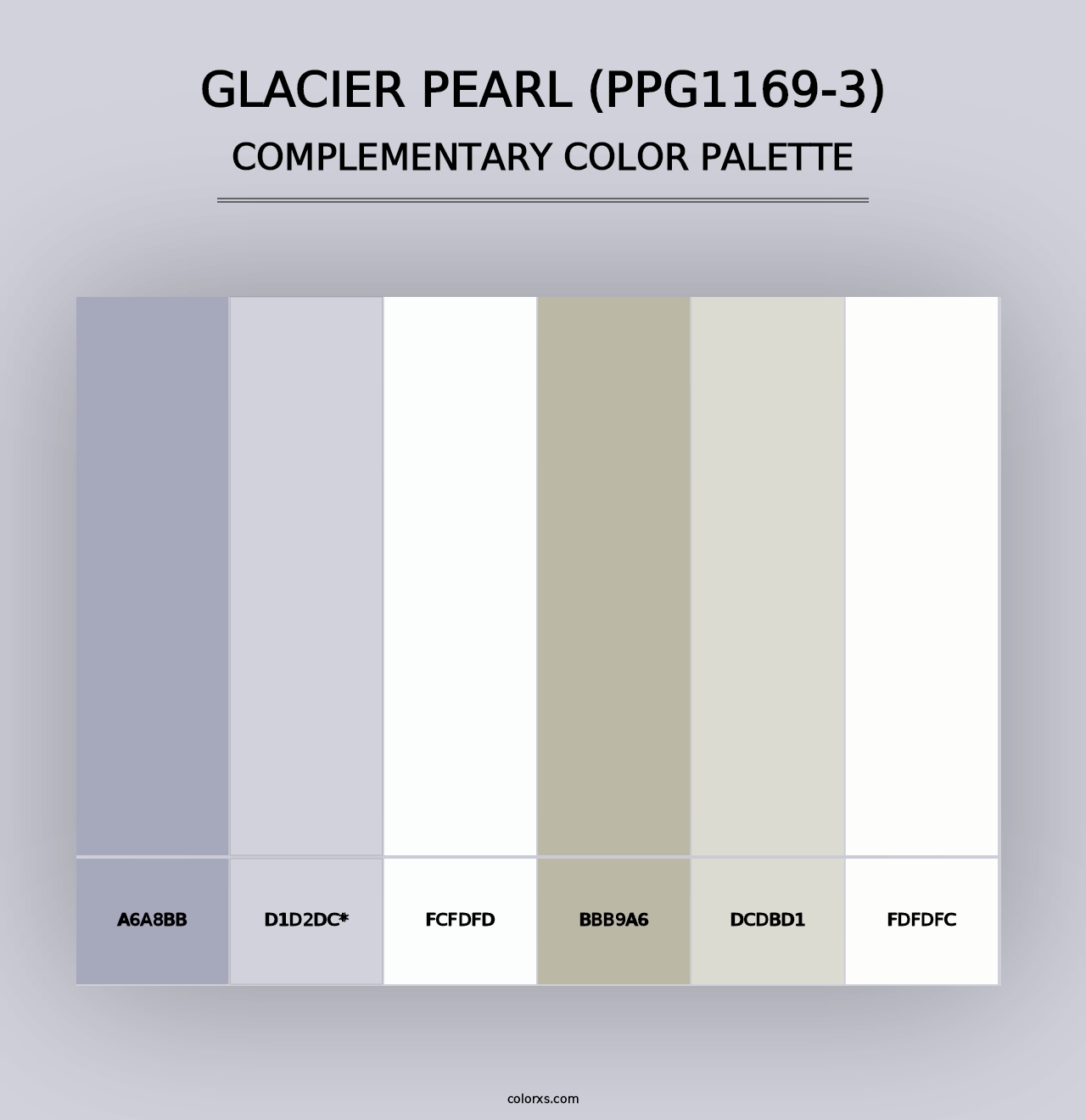 Glacier Pearl (PPG1169-3) - Complementary Color Palette