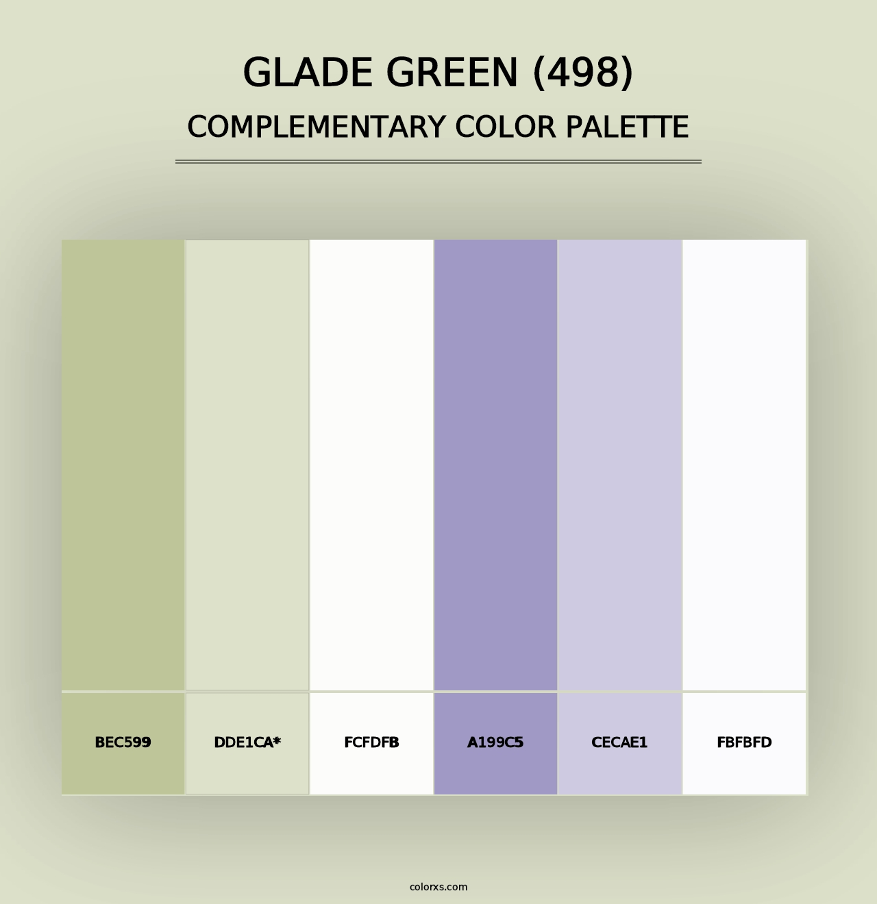 Glade Green (498) - Complementary Color Palette