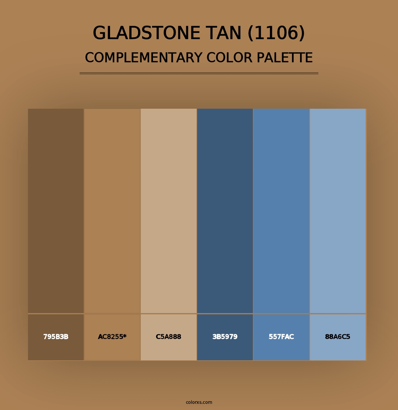 Gladstone Tan (1106) - Complementary Color Palette