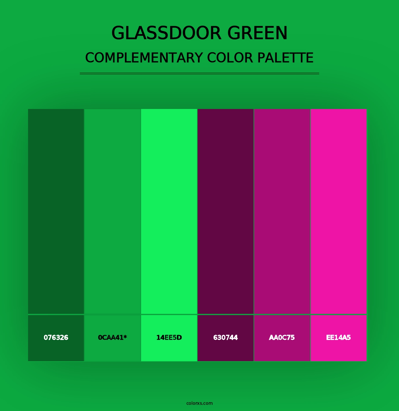 Glassdoor Green - Complementary Color Palette