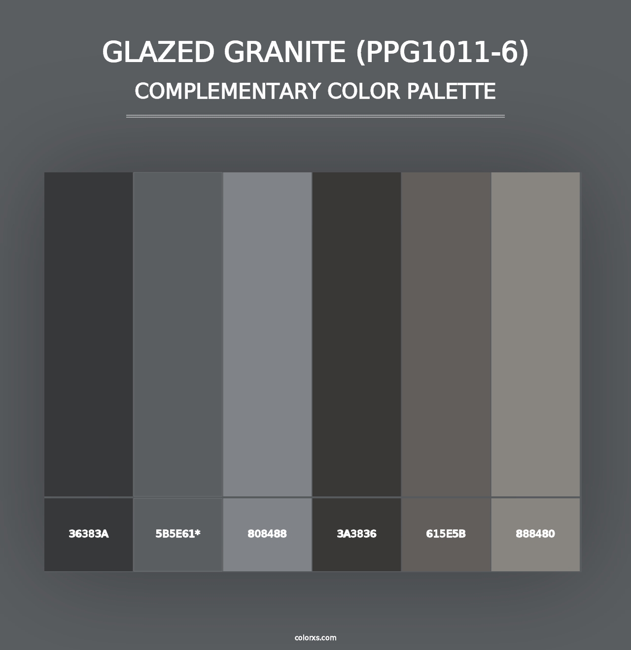 Glazed Granite (PPG1011-6) - Complementary Color Palette