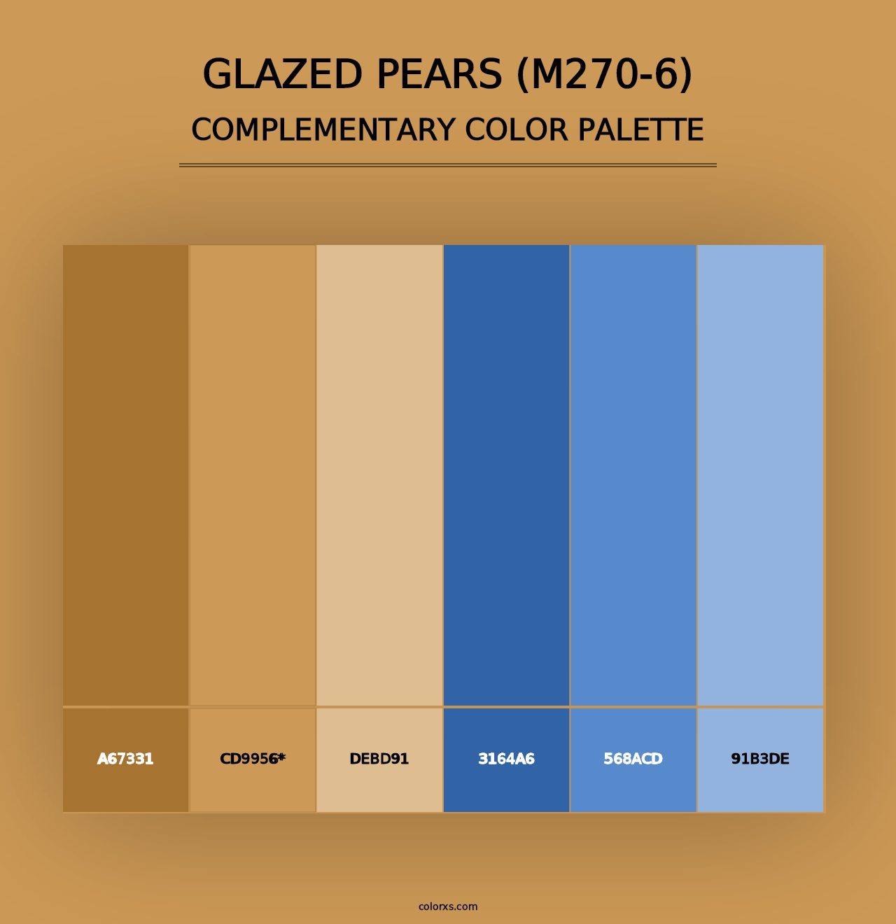 Glazed Pears (M270-6) - Complementary Color Palette