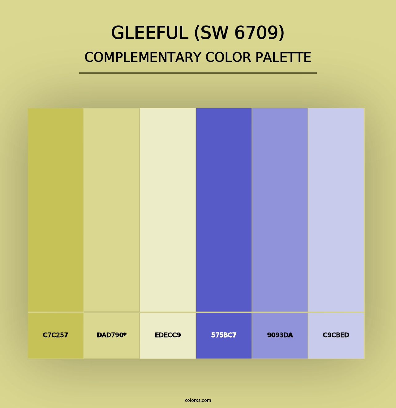 Gleeful (SW 6709) - Complementary Color Palette