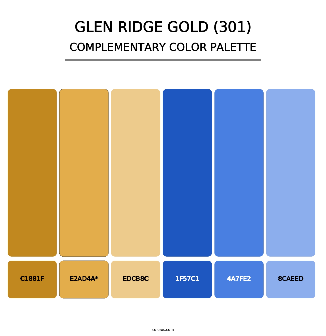 Glen Ridge Gold (301) - Complementary Color Palette