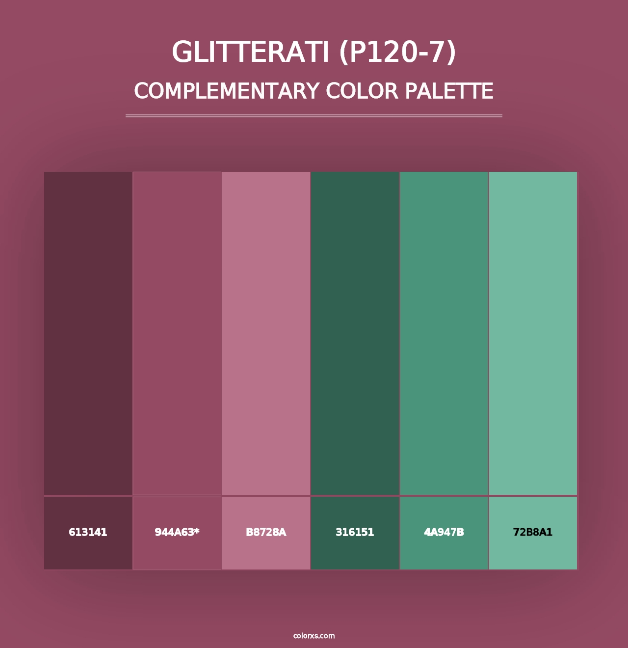 Glitterati (P120-7) - Complementary Color Palette