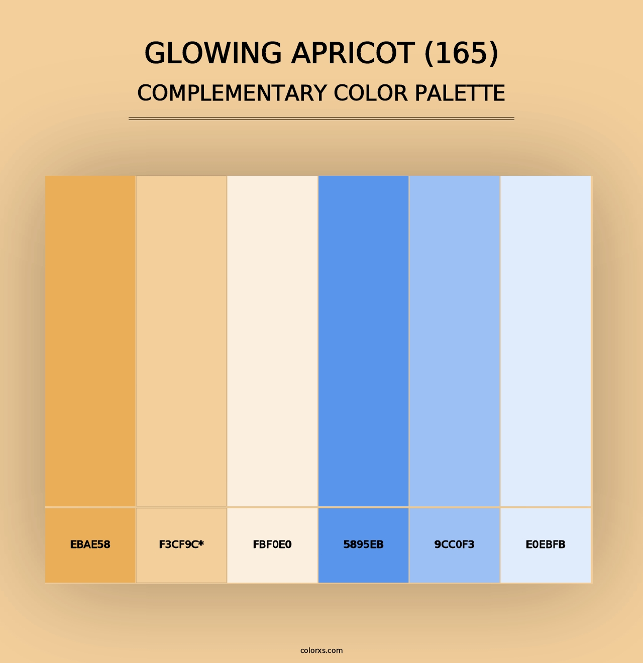 Glowing Apricot (165) - Complementary Color Palette