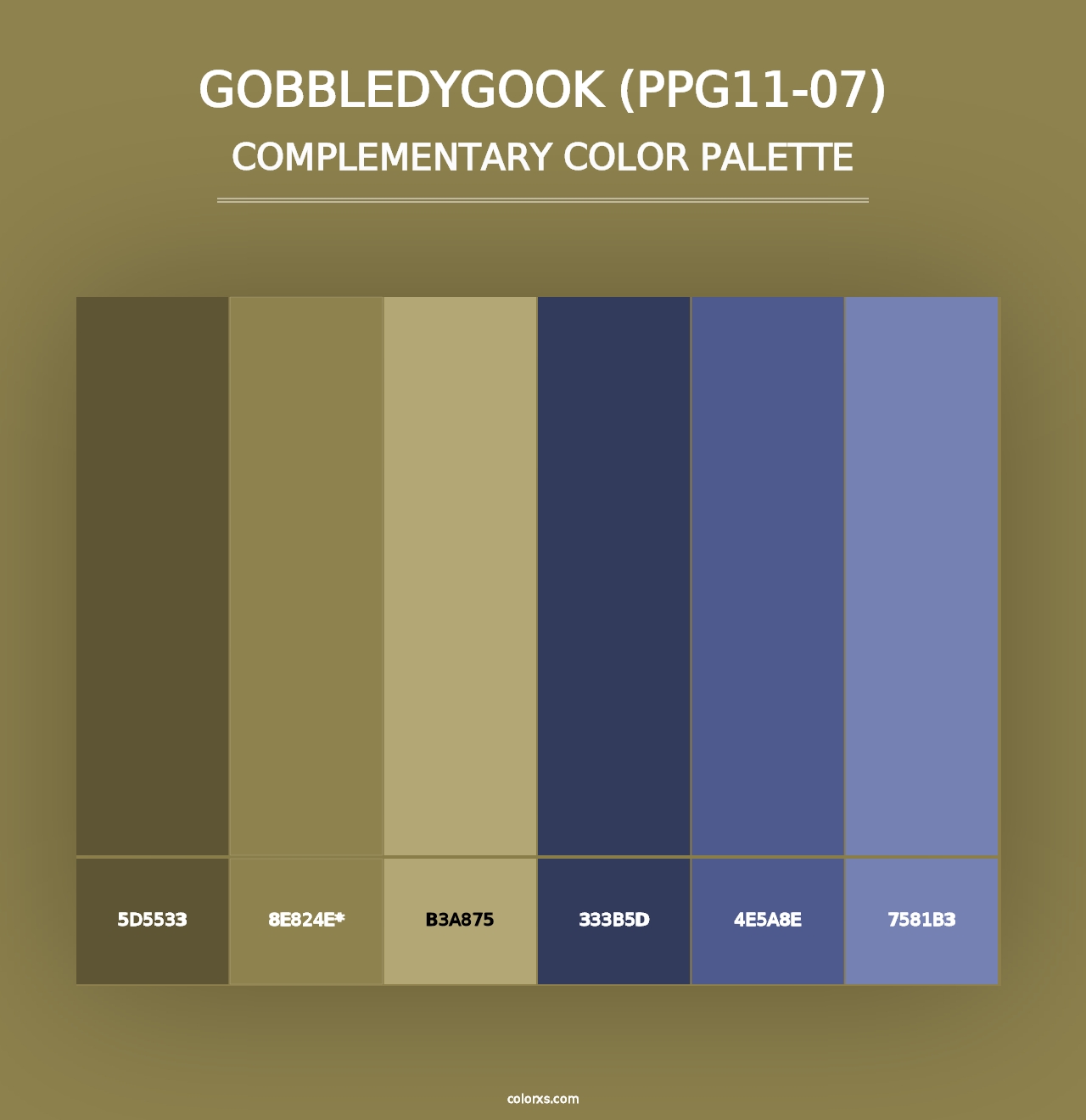 Gobbledygook (PPG11-07) - Complementary Color Palette