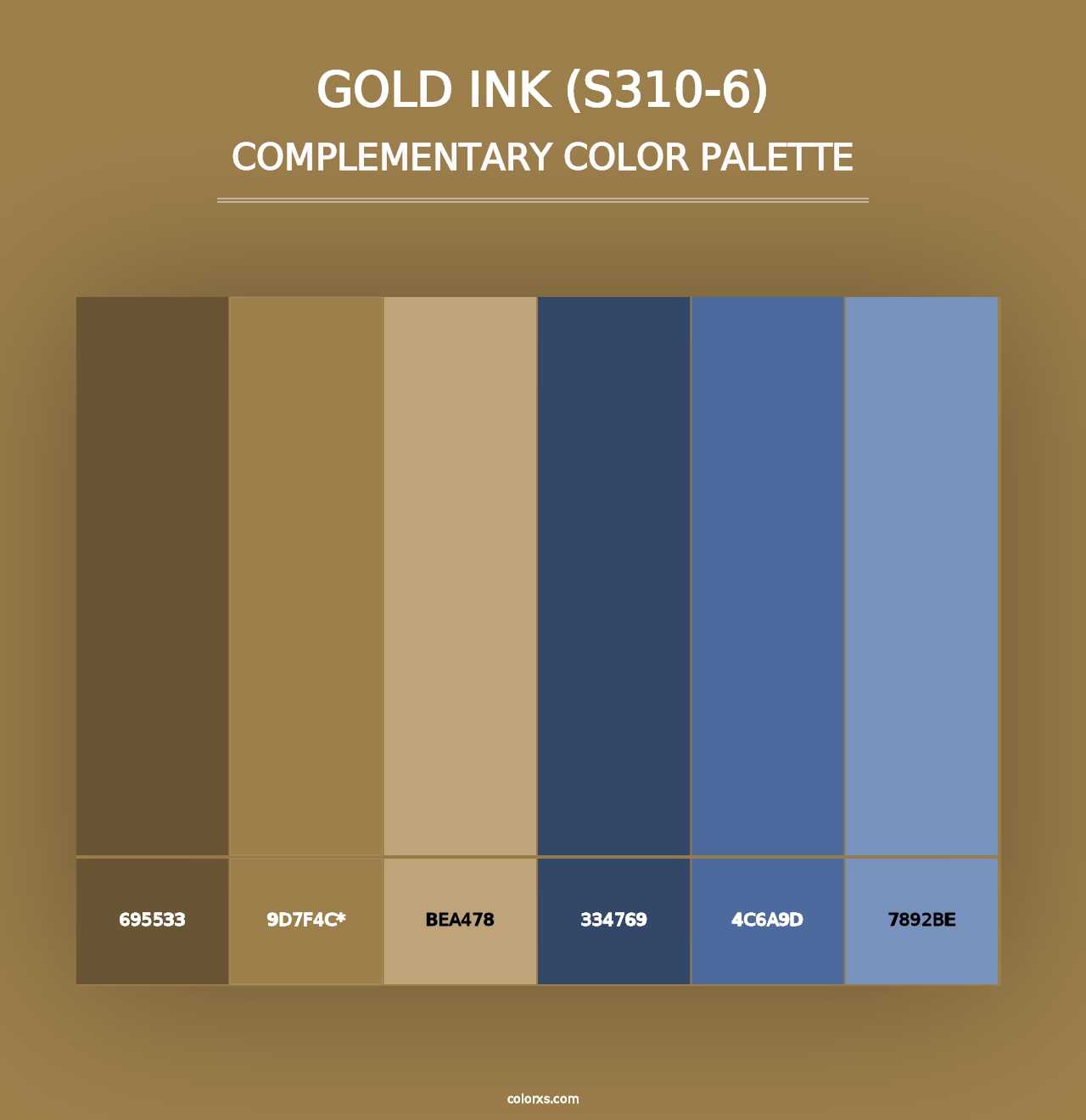 Gold Ink (S310-6) - Complementary Color Palette