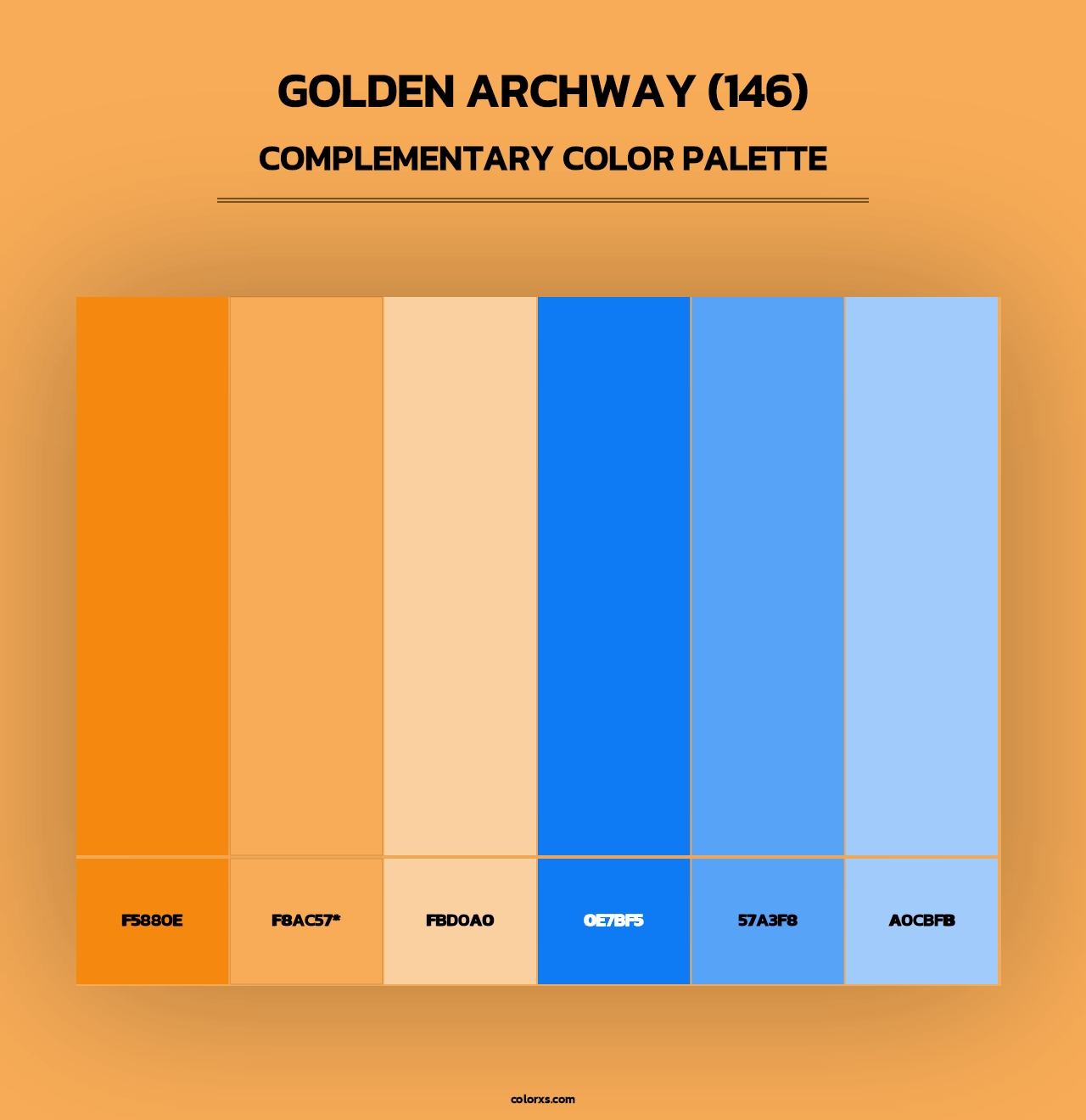 Golden Archway (146) - Complementary Color Palette