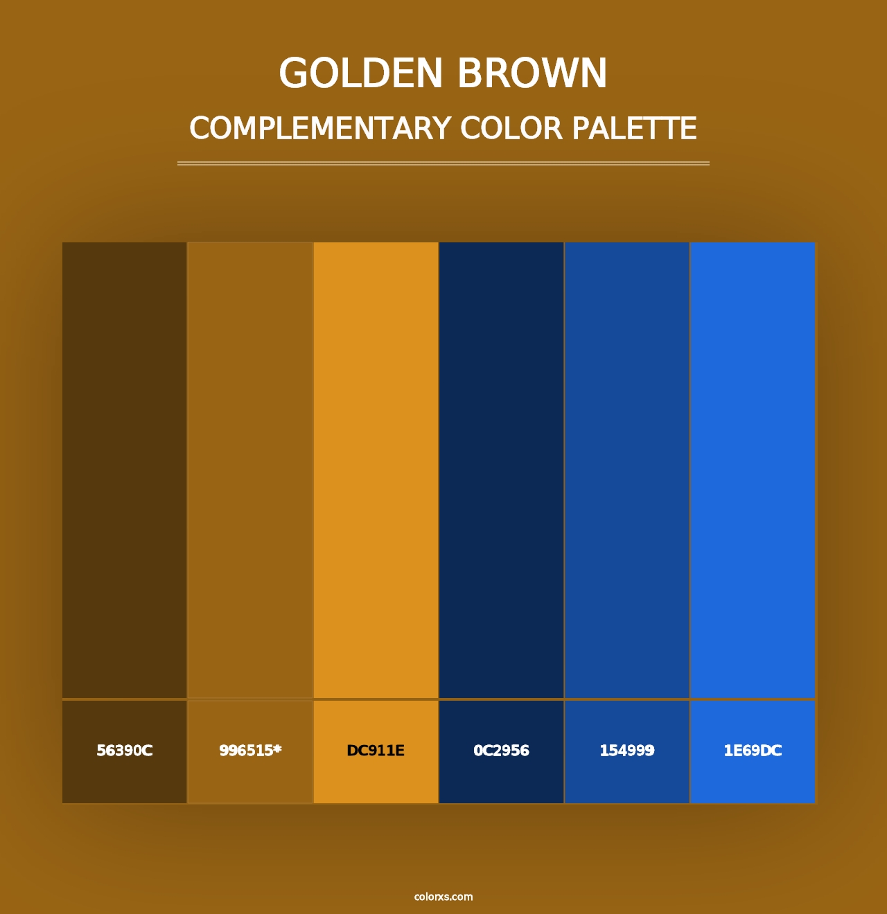 Golden brown - Complementary Color Palette