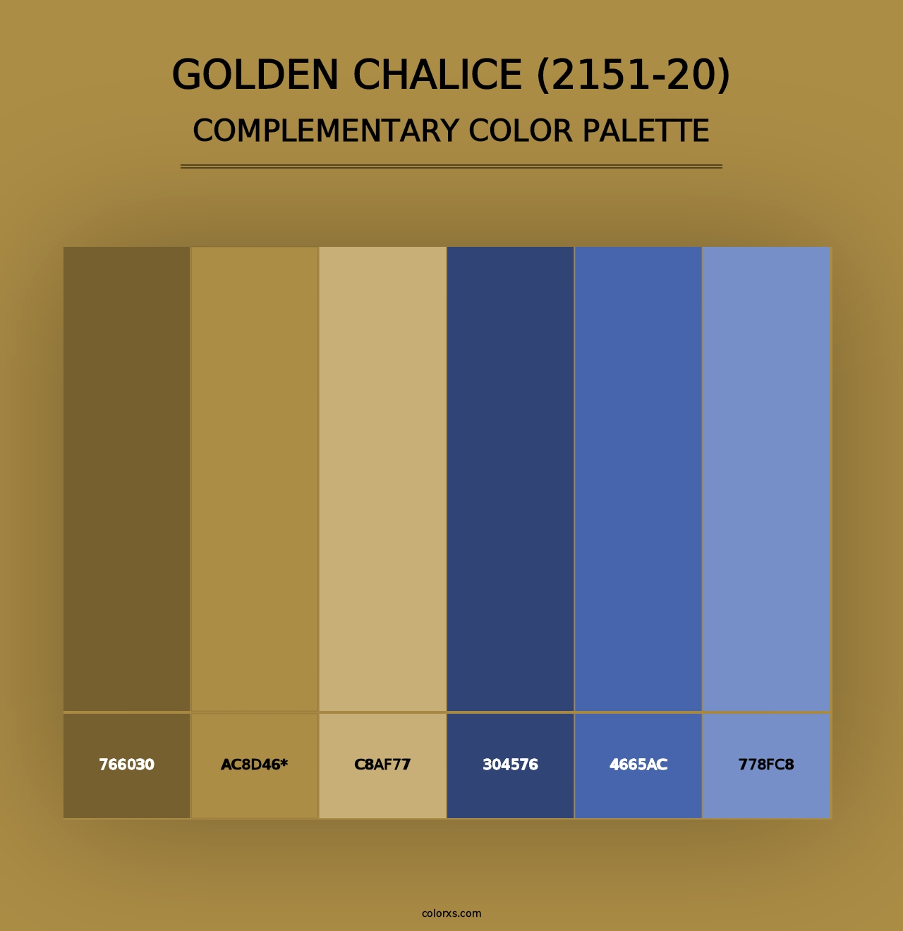 Golden Chalice (2151-20) - Complementary Color Palette