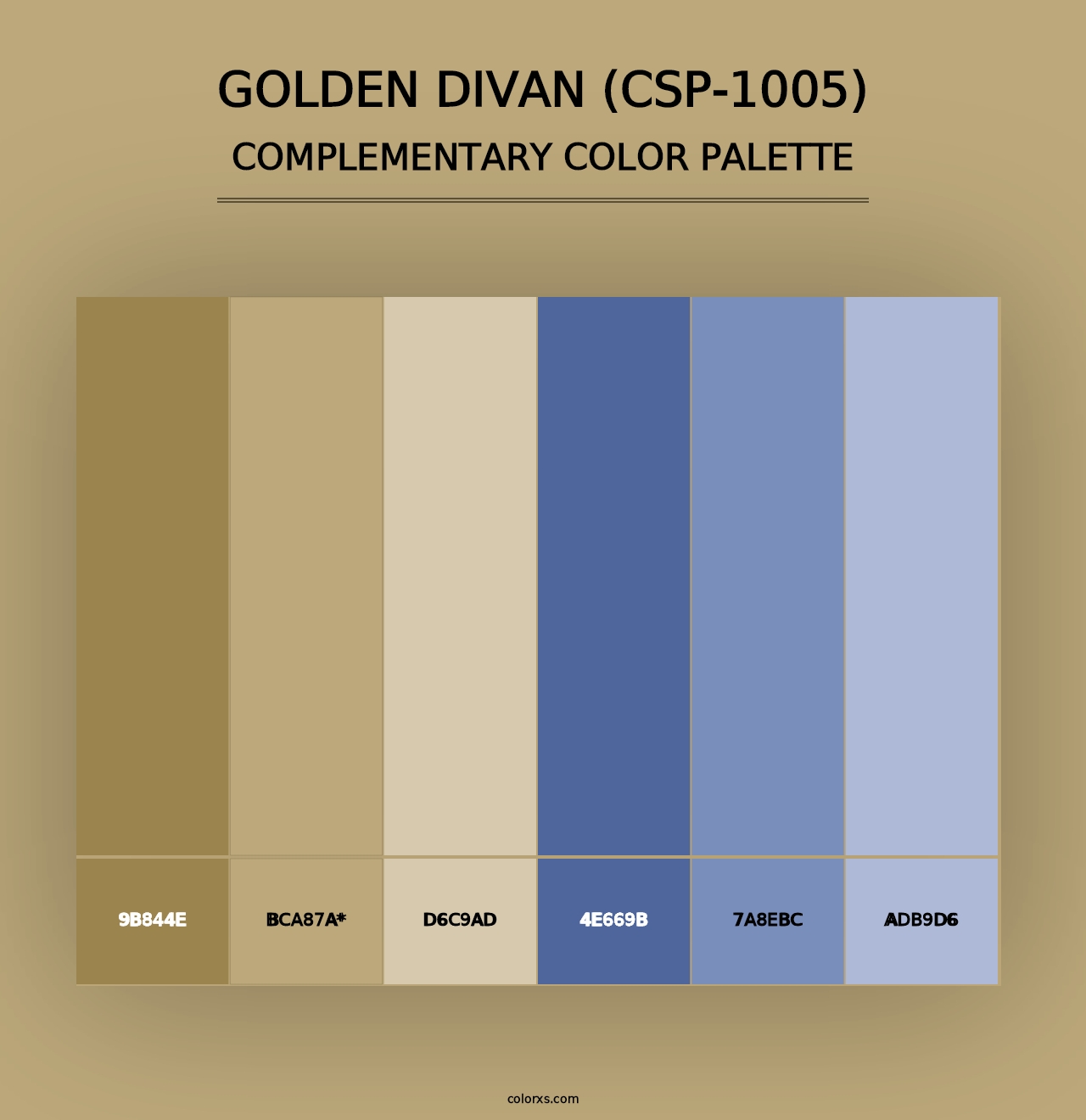 Golden Divan (CSP-1005) - Complementary Color Palette