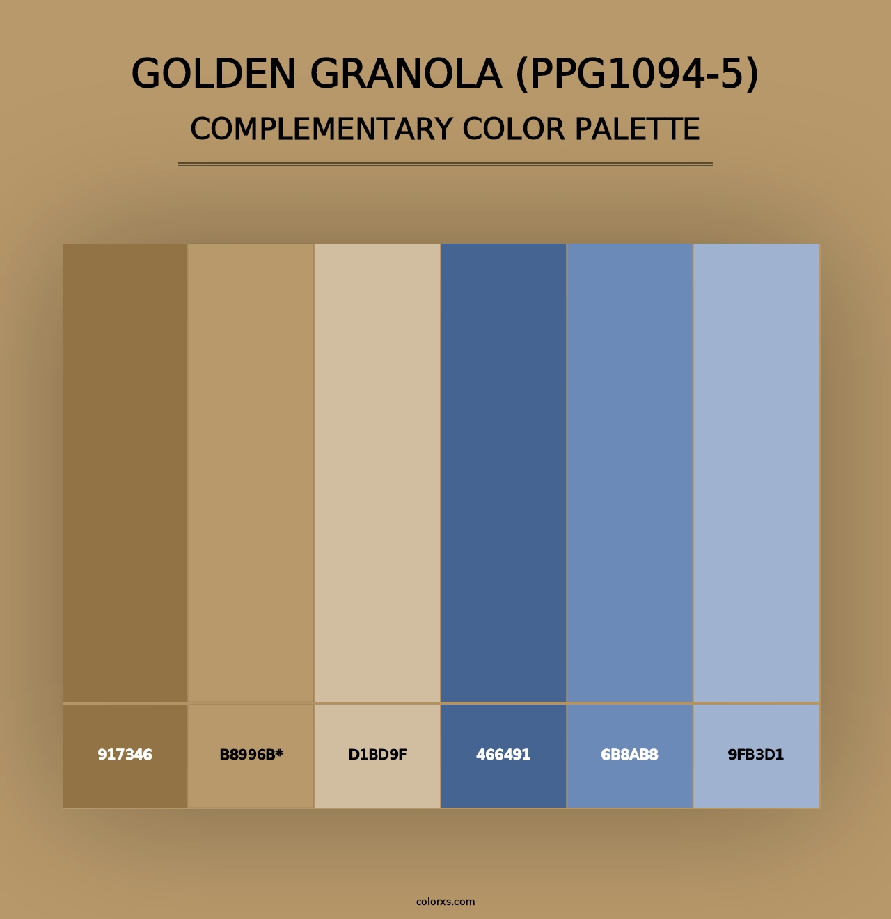 Golden Granola (PPG1094-5) - Complementary Color Palette