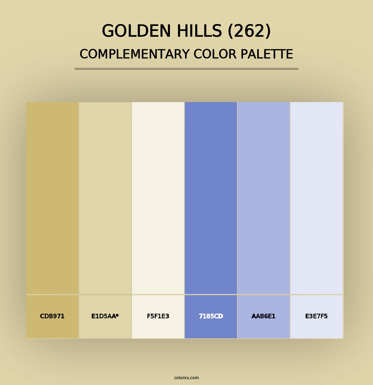 Golden Hills (262) - Complementary Color Palette