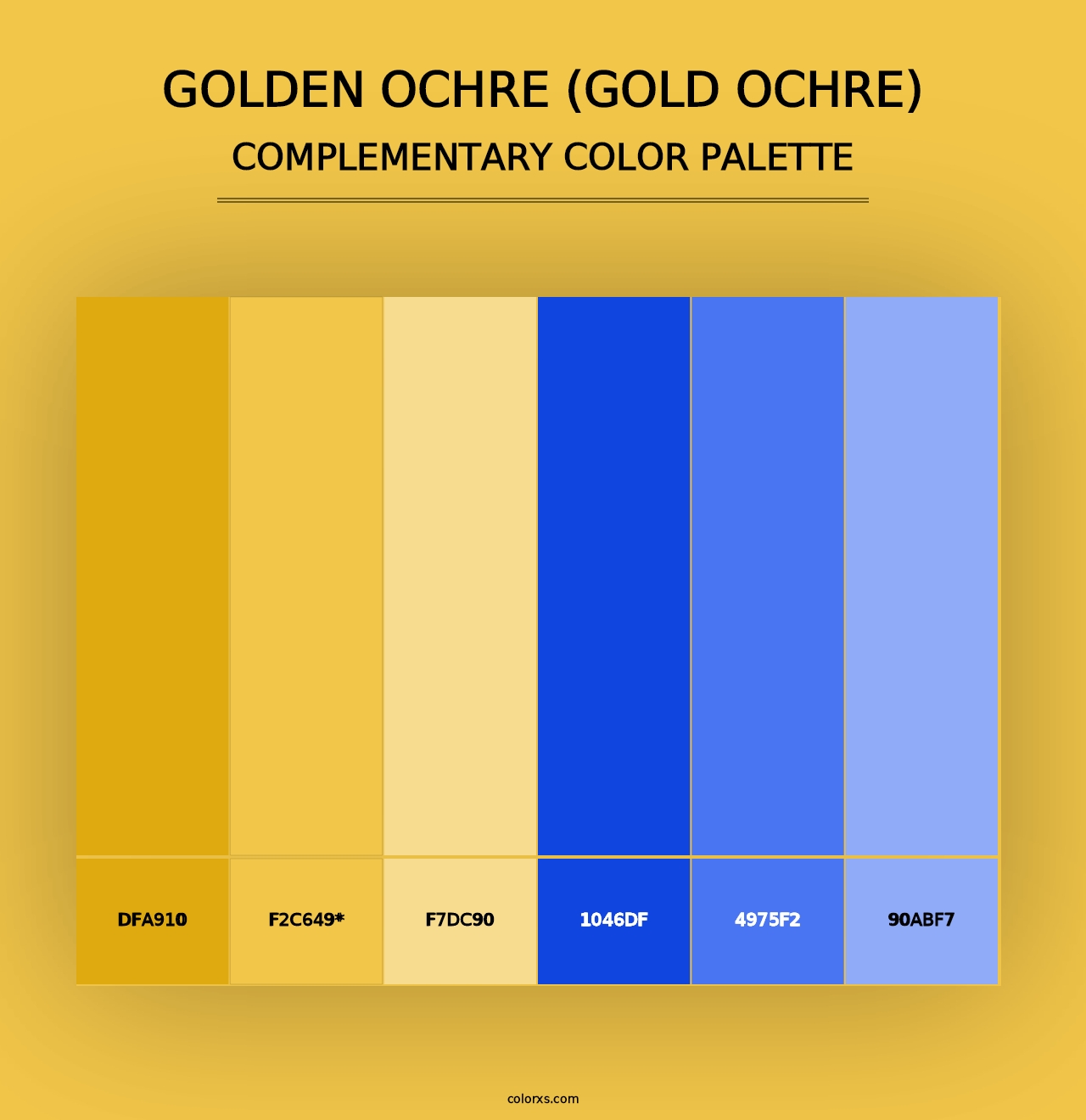 Golden Ochre (Gold Ochre) - Complementary Color Palette