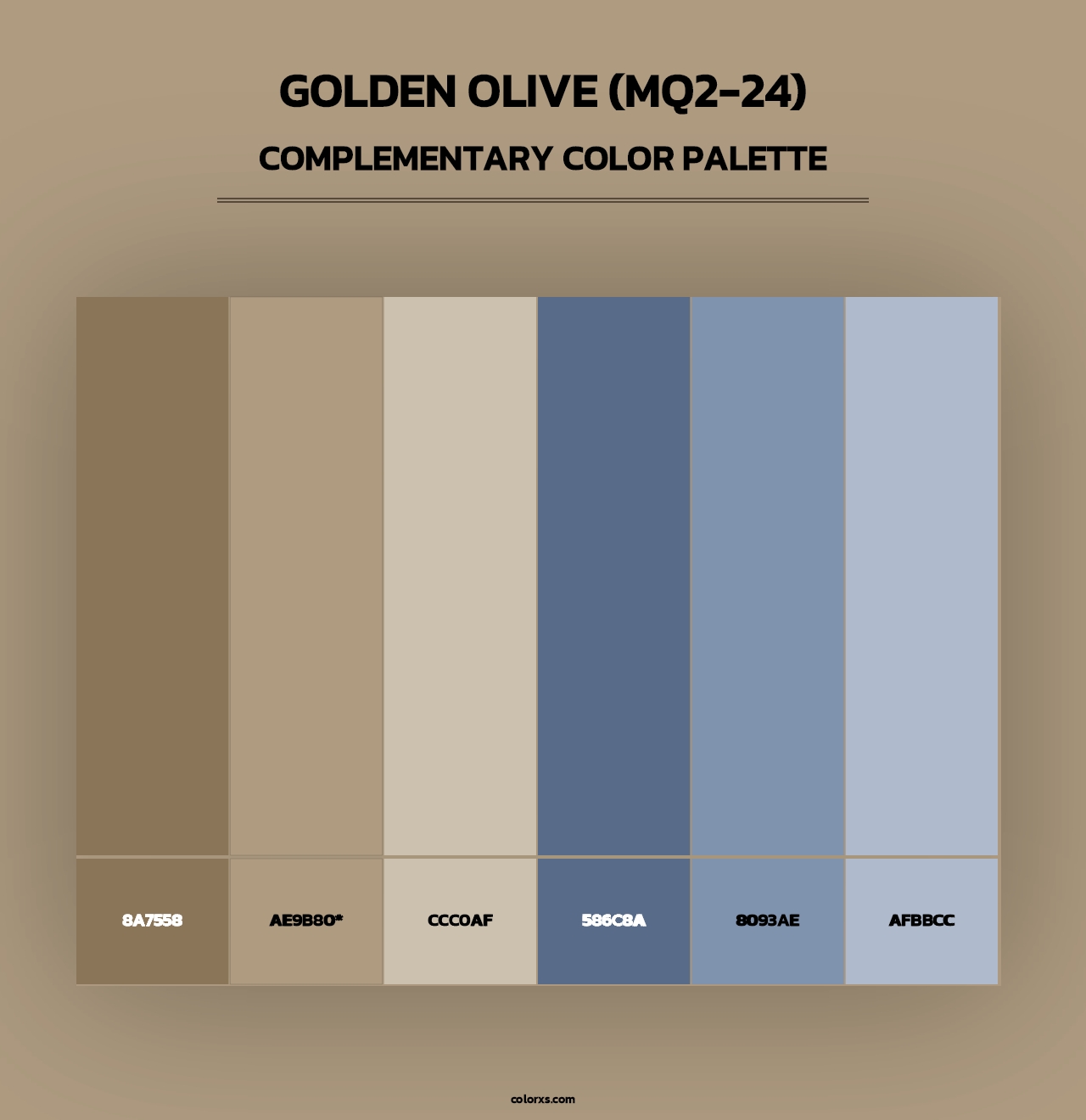 Golden Olive (MQ2-24) - Complementary Color Palette